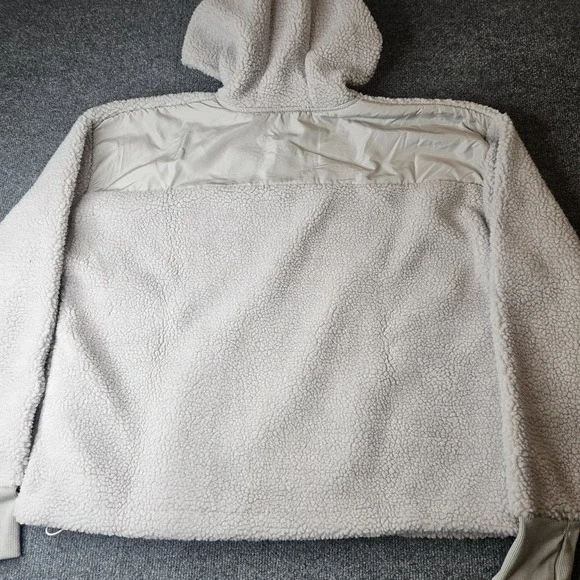 NWT Amazon Essentials Wimens Teddy Fleece Pullover Hoodie Sherpa Size XL Beige - Picture 4 of 6
